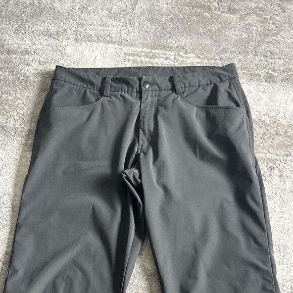 Lululemon ABC Pants Mens 36 Classic Fit Gray Green 34x33 Pockets Stretch - Picture 2 of 6